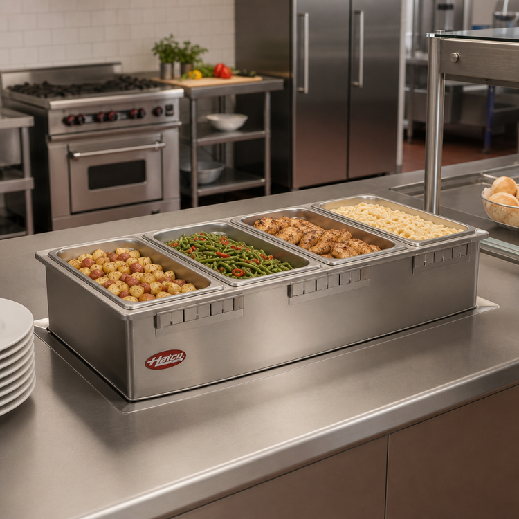 Product image #2 for Hatco HWBL-43 Drop-In Rectangular Heated Well, 4 Third-Size Pan Capacity, Top-Mounted, Insulated Stainless Steel