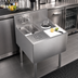 Thumbnail image #2 for Krowne Royal Series 24-Inch Underbar Speed Station Sink with Glass Rinser, Tool Well, and Cutting Board