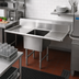 Thumbnail image #2 for John Boos B-Series 1-Compartment Sink with Left and Right Drainboards, 55-1/4 Inch x 25-1/2 Inch, 16-Gauge Stainless Steel
