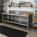 Thumbnail image #2 for John Boos Open Front Cabinet Base Stainless Steel Work Table, 120 x 30 Inches, 5 Inch Backsplash
