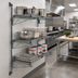 Thumbnail image #2 for Quantum Wall-Mounted Cantilever Wire Shelf Starter Unit with 3 Wire Shelves and 54-Inch Posts