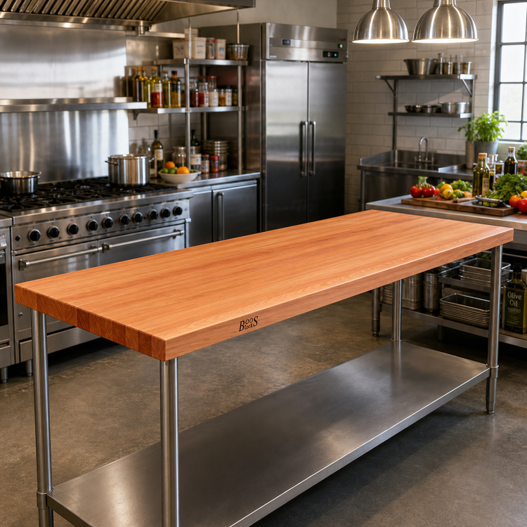 Product image #2 for Boos Block American Cherry Edge Grain Kitchen Countertop, 132 x 27 x 2-1/4 Inches, Varnique Finish