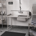 Thumbnail image #2 for John Boos 48-Inch Straight Soiled Dish Table with 20 x 20 x 8 Pre-Rinse Sink