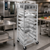 Thumbnail image #2 for Channel Manufacturing UR-12 Mobile All-Welded Aluminum Universal Rack, 12 Pan Capacity, 5-Inch Centers