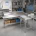 Thumbnail image #2 for Eagle Group Right-Hand Island Clean Dishtable, 120-Inch x 60-Inch, 30-Inch Working Depth, 16-Gauge 304 Stainless Steel