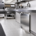 Thumbnail image #2 for Eagle Group Right Stainless Steel Single Knob Foot Bracket for Cantilevered Shelving Systems, 14 Inch