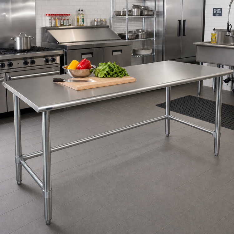 Product image #2 for Spec-Master Series 108" x 48" 14 Gauge Stainless Steel Commercial Work Table