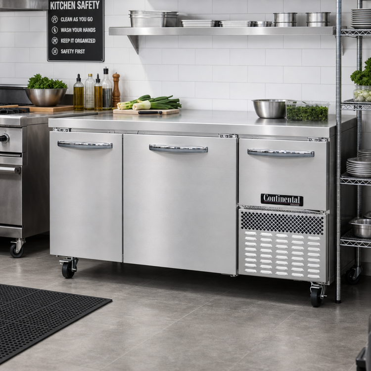 Product image #2 for Continental Refrigerator FA60SN 60-Inch Shallow Depth Worktop Freezer with Solid Doors