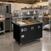 Thumbnail image #2 for Vollrath 2-Series Affordable Portable 60-Inch Wide Deluxe 4-Well Mobile Hot Food Station with Enclosed Base and Breath Guard