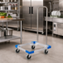 Thumbnail image #2 for E-Z Glide Aluminum Open Frame Dish Rack Dolly with Push Handle, 300 lb Capacity, Blue