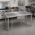 Thumbnail image #2 for Eagle Budget Series 30-Inch W x 24-Inch D 430 Stainless Steel Work Table with 1-1/2-Inch Rear Up-Turn