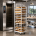 Thumbnail image #2 for Adamatic C-Lift Roll-In Oven Rack Cart for 12 Full-Size Pans