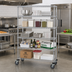 Thumbnail image #2 for Quantum 60-Inch x 24-Inch Mobile Wire Shelving Cart with 5 Shelves, Chrome-Plated Finish