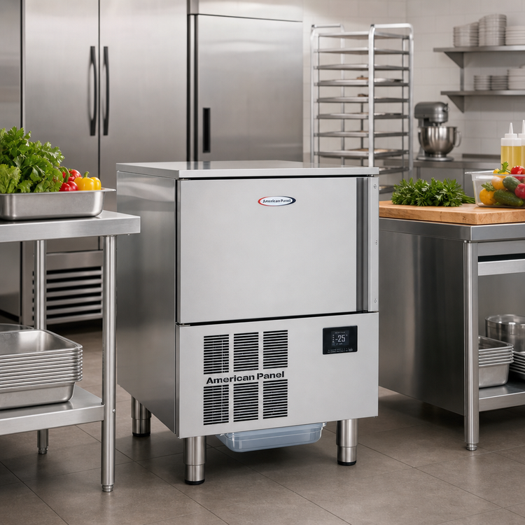 Product image #2 for HURRiCHiLL Reach-In Undercounter Blast Chiller/Shock Freezer, 3-Pan, Self-Contained, 120V