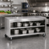 Thumbnail image #2 for La Rosa 86-Inch x 28-Inch Mobile Stainless Steel Equipment Stand with Open Cabinet Base