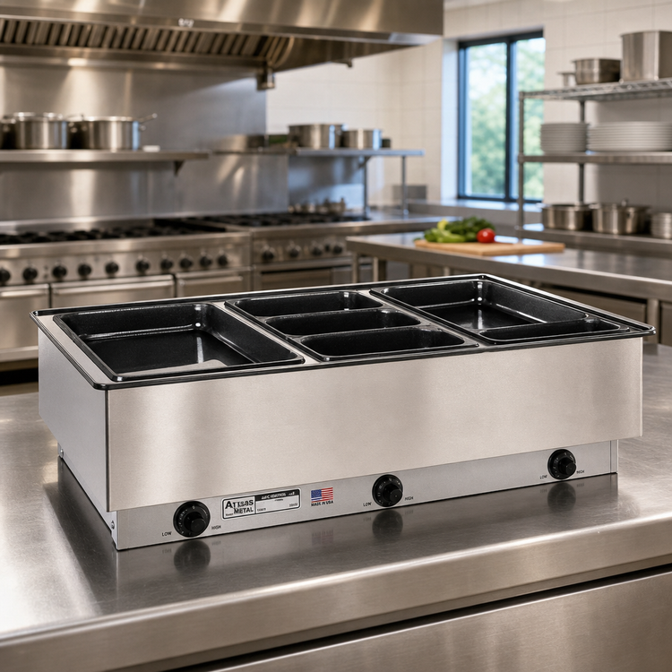 Product image #2 for Atlas Metal WIH-57 5-Well Electric Hot Food Drop-In Well Unit