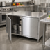 Thumbnail image #2 for BK Resources Dual-Access Stainless Steel Chef Table Cabinet Base with Locking Hinged Doors, 24 x 24 Inches
