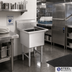 Thumbnail image #2 for Steel Works Stainless 1-Compartment 304 Stainless Steel Sink with Legs and Crossrails, 24 x 24 x 14 Inch Bowl