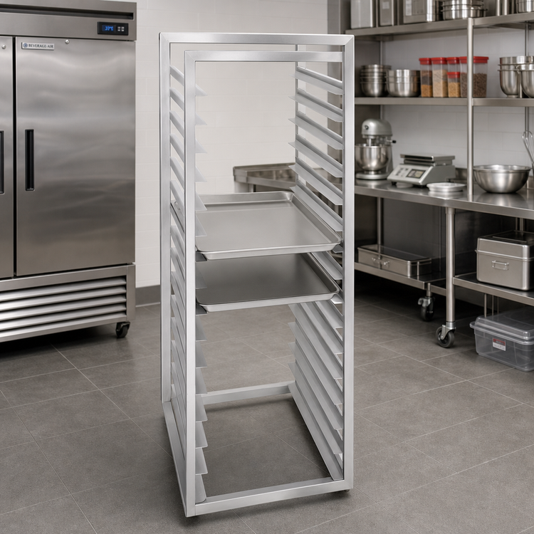 Product image #2 for Channel Manufacturing Stainless Steel End-Load Bun Pan Rack for Reach-In Refrigerators, 16 Pan Capacity