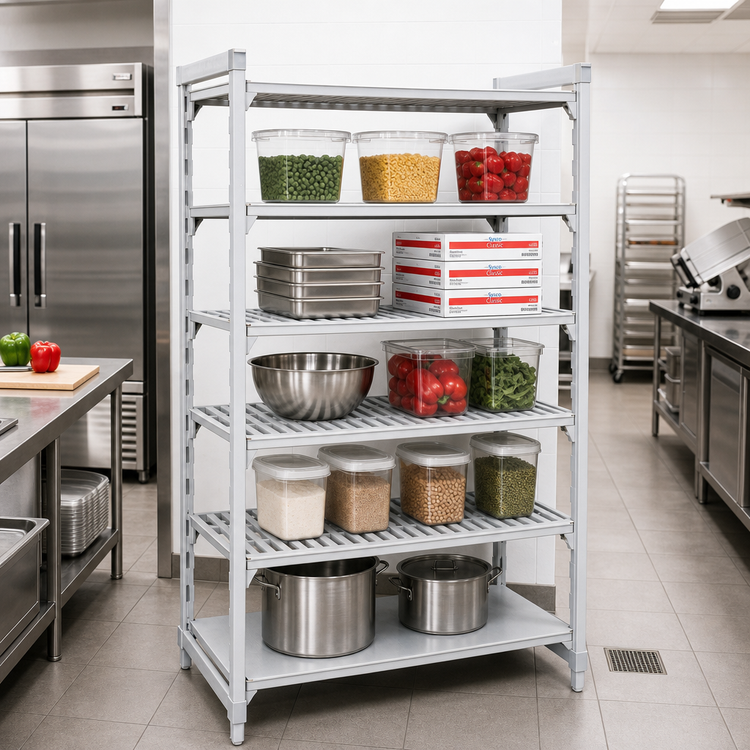 Product image #3 for Camshelving Premium 5-Tier Stationary Starter Unit, 24" Deep x 54" Wide x 84" High, 4 Vented + 1 Solid Shelves