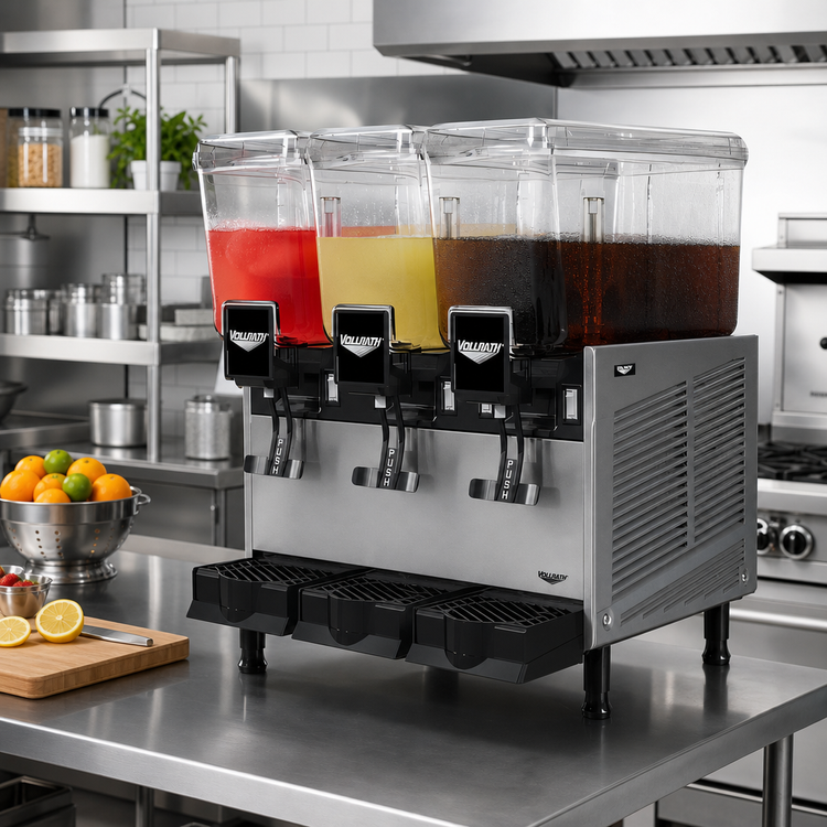 Product image #2 for Vollrath 3-Bowl Pre-Mix Refrigerated Beverage Dispenser with Stirring Paddle Circulation