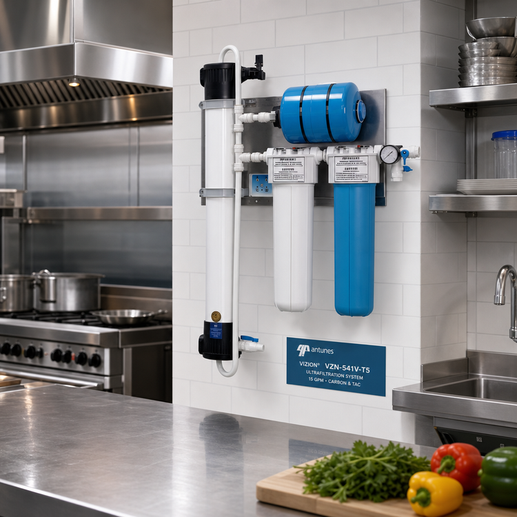 Product image #2 for Antunes Vizion VZN-541V-T5 Vertical Ultrafiltration Water Filtration Unit with Carbon and TAC Cartridges, 15 GPM