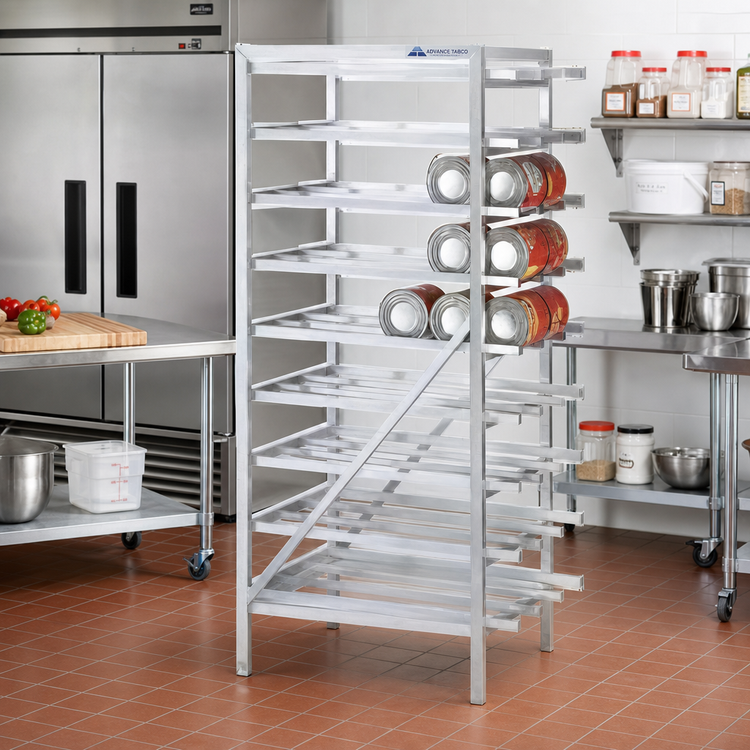 Product image #2 for Advance Tabco Special Value Series Full-Size Stationary Aluminum Can Rack for #5 and #10 Cans