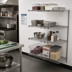 Thumbnail image #2 for Metro Super Erecta AN436BR 4-Shelf Add-On Wire Shelving Unit, 36"W x 21"D x 63"H, Zinc Finish