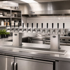 Thumbnail image #2 for Perlick Corporation 4006-12B 12-Faucet Bridge Tee Countertop Glycol-Cooled Draft Beer Tower, Stainless Steel