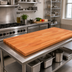 Thumbnail image #2 for Boos Block American Cherry Edge Grain Kitchen Countertop, 84 x 32 x 1-1/2 Inches, Penetrating Oil Finish