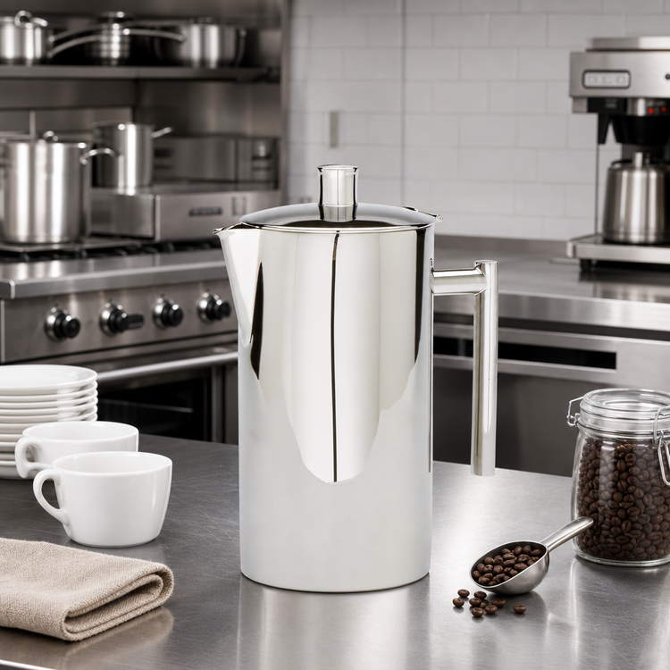 Product image #2 for Elegance 50 oz Double-Wall Stainless Steel Coffee Pot with Lid