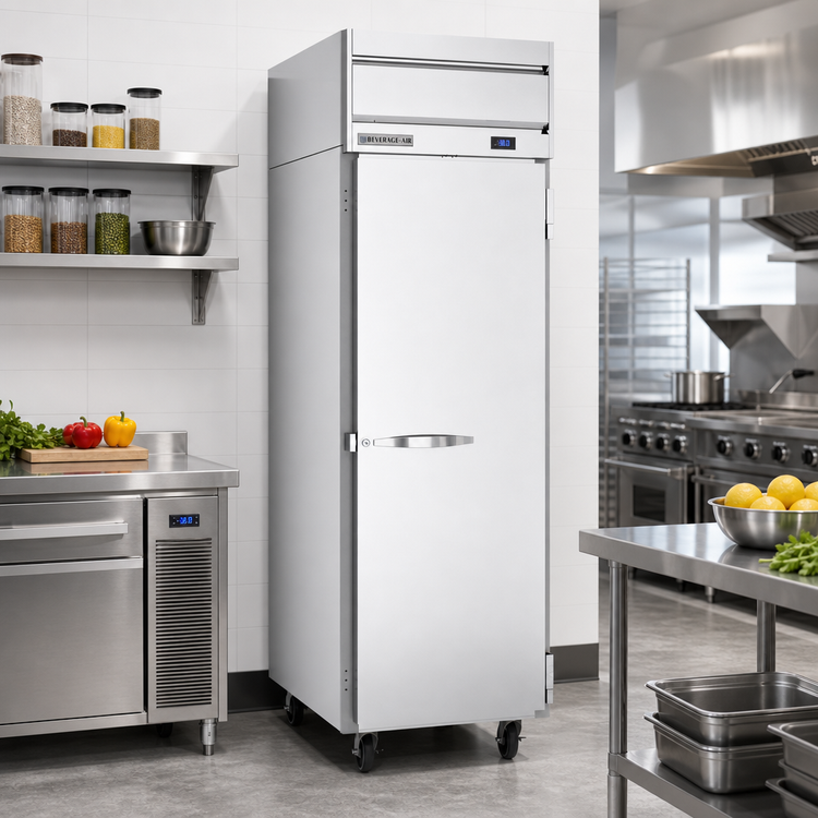 Product image #2 for Beverage-Air Horizon Series One-Section Top-Mount Reach-In Refrigerator with Solid Right-Hand Door, 21.17 Cu. Ft.