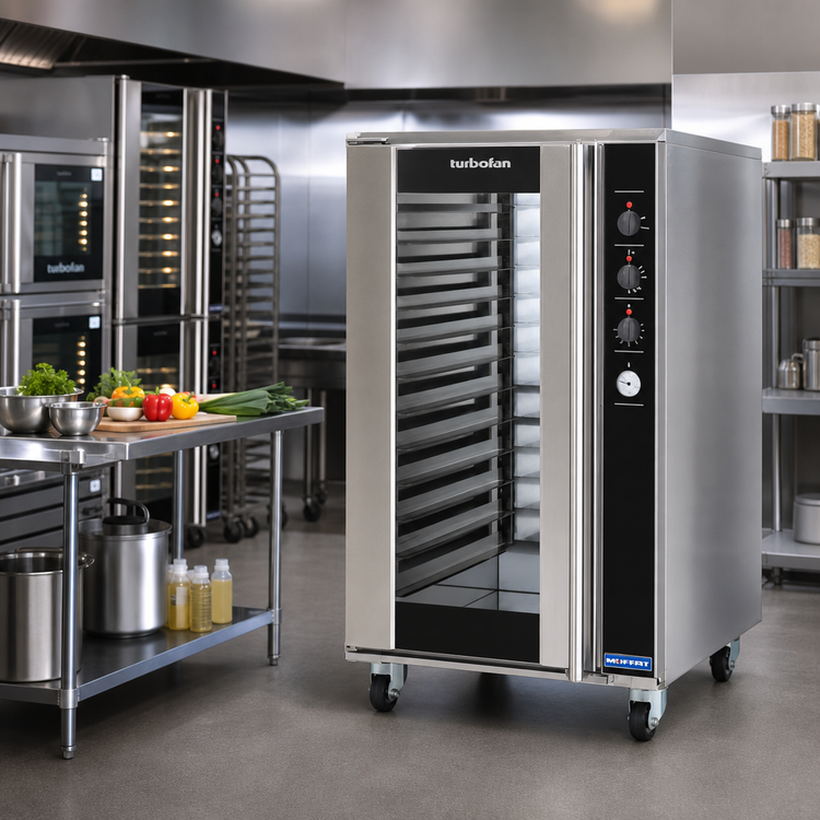 Product image #2 for Turbofan P12M Full-Size 12-Pan Electric Proofer/Holding Cabinet with Glass Door