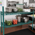 Thumbnail image #2 for QuadPLUS 48 x 24 Inch Louvered Green Polymer Shelf Mat with Antimicrobial Protection