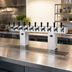 Thumbnail image #2 for Perlick 4006-30BPC2 30-Faucet Extra High Glycol-Cooled Polished Chrome Bridge Tee Draft Beer Tower