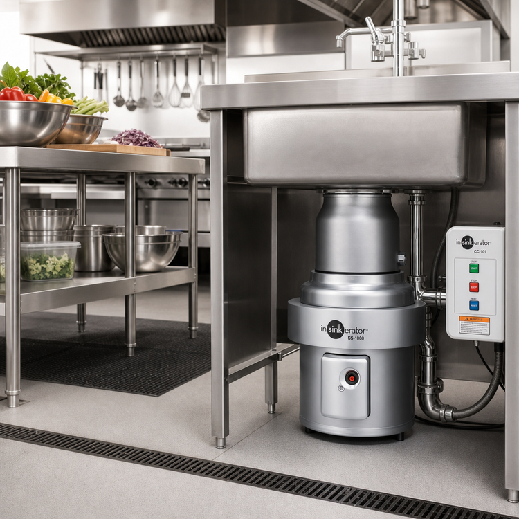 Product image #2 for InSinkErator SS-1000 Complete Commercial Food Waste Disposer Package with 15-Inch Bowl and CC-101 Control Center