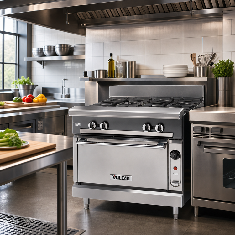 Product image #2 for Vulcan V Series Heavy Duty 36-Inch Commercial Gas Modular Range with Two 18-Inch French Tops
