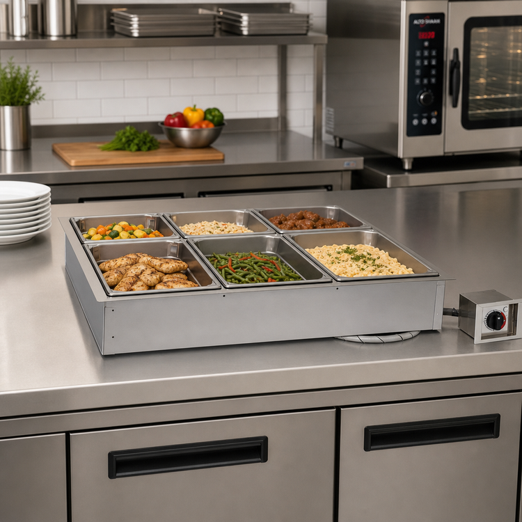 Product image #2 for Alto-Shaam Halo Heat 3-Well Drop-In Electric Waterless Hot Food Well Unit, Insulated Stainless Steel