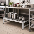 Thumbnail image #2 for Fermod Fermostock 1R47B12 47" W x 18" D x 12" H Aluminum Dunnage Rack, 800 lb Capacity, Adjustable Feet