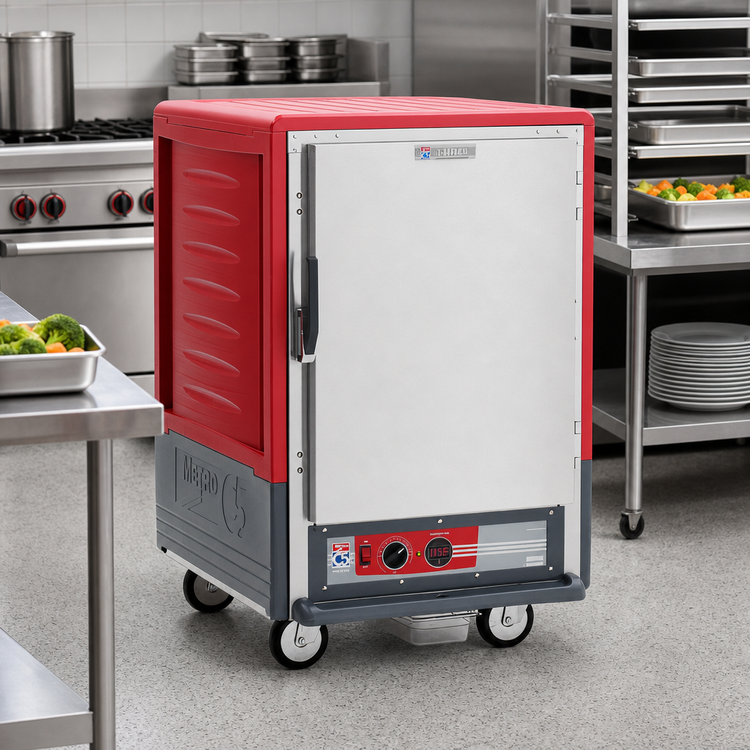 Product image #2 for Metro C5 3 Series Half-Height Low-Watt Heated Holding Cabinet with Solid Door and Universal Wire Slides