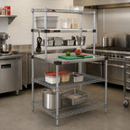 Thumbnail image #3 for Metro Super Erecta® Hot EZHS36W-KIT 36 x 24 Inch Stainless Steel Heated Workstation with Open Heated Shelf and Wire Overshelf