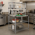Thumbnail image #3 for Metro Super Erecta Hot 36 Inch x 24 Inch Stainless Steel Workstation with 3-Sided Open Base, Open Heated Shelf, and Wire Overshelf