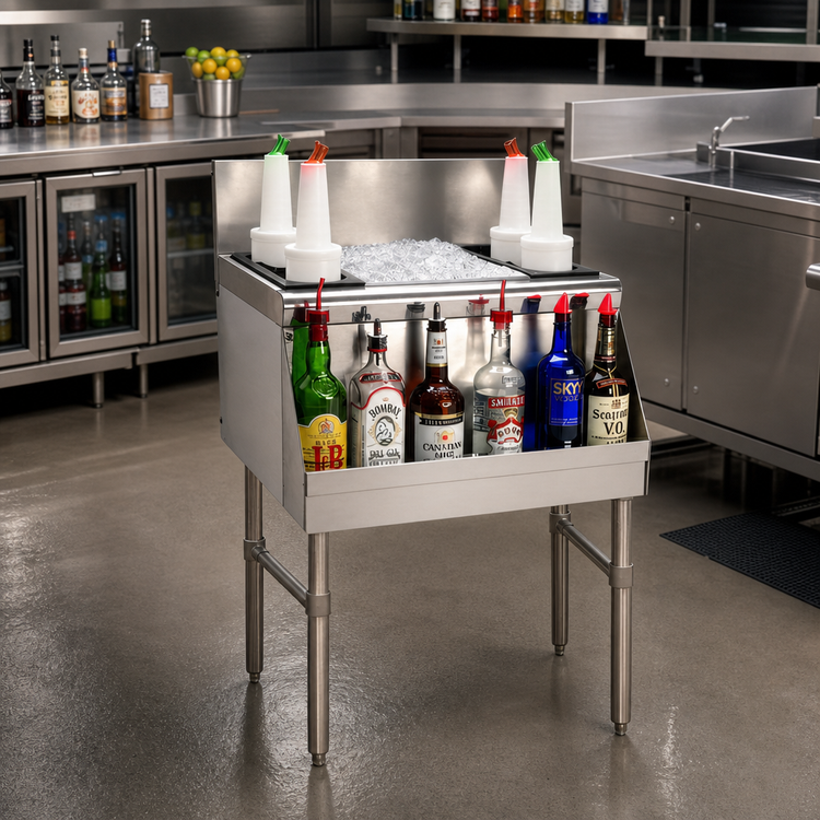 Product image #2 for Advance Tabco Prestige 48-Inch Stainless Steel Bar Ice Bin with 10-Circuit Cold Plate