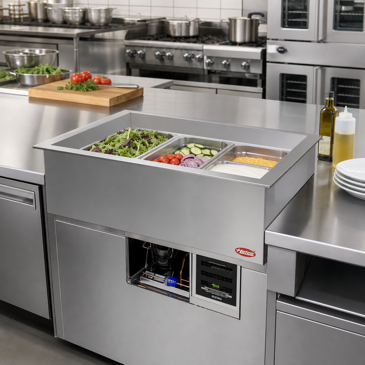 Product image #2 for Hatco CWBP-3 3-Pan Top-Mount Drop-In Refrigerated Cold Well, R-290