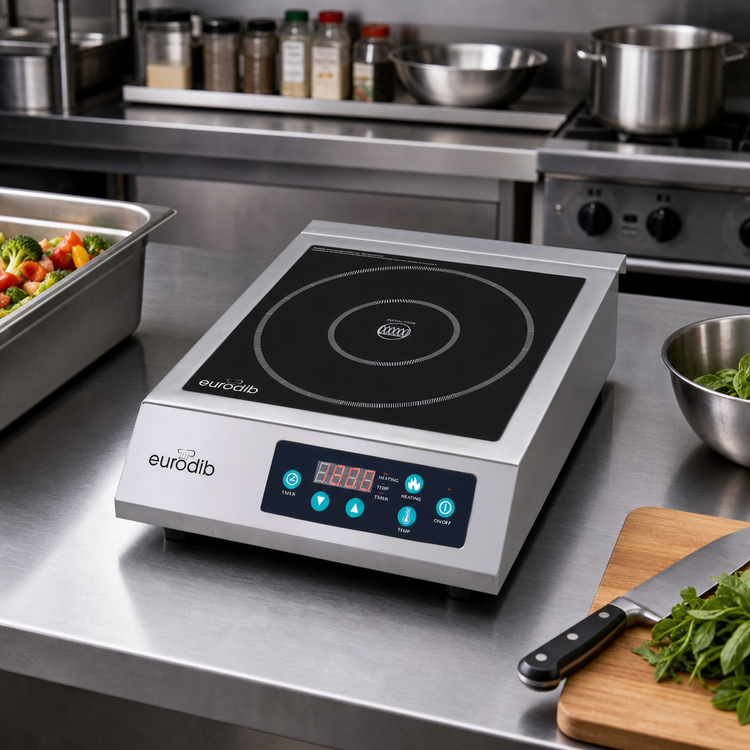 Product image #2 for Eurodib Commercial Countertop Single Burner Induction Cooktop, 1.8 kW, 120V