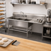 Thumbnail image #2 for John Boos Pro-Bowl 3-Compartment Bakery Sink with 30-Inch Right Drainboard, 14-Gauge Stainless Steel