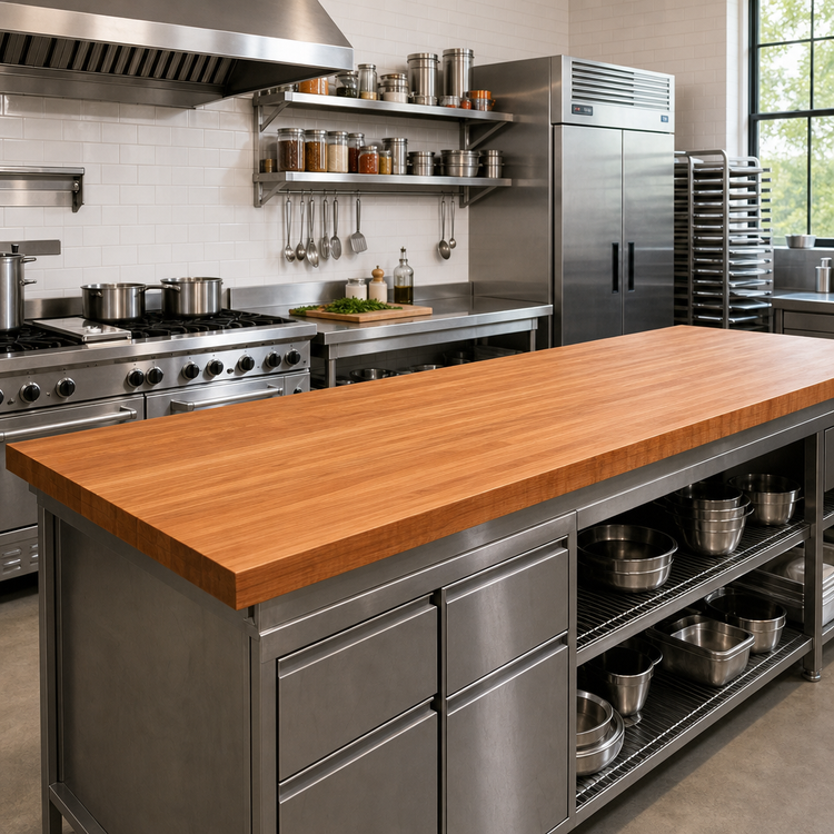Product image #2 for Boos Block American Cherry Edge Grain Kitchen Countertop, 144 x 25 x 1-1/2 Inch, Varnique Finish
