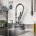 Thumbnail image #2 for T&S Brass EasyInstall Mini Pre-Rinse Unit, 8-Inch Wall Mount Mixing Faucet with 1.15 GPM Spray Valve