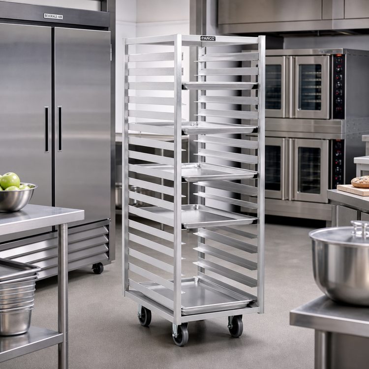 Product image #2 for Panco Aluminum Roll-In Refrigerator Rack, Front Load, 36-Pan Capacity, 64-Inch High