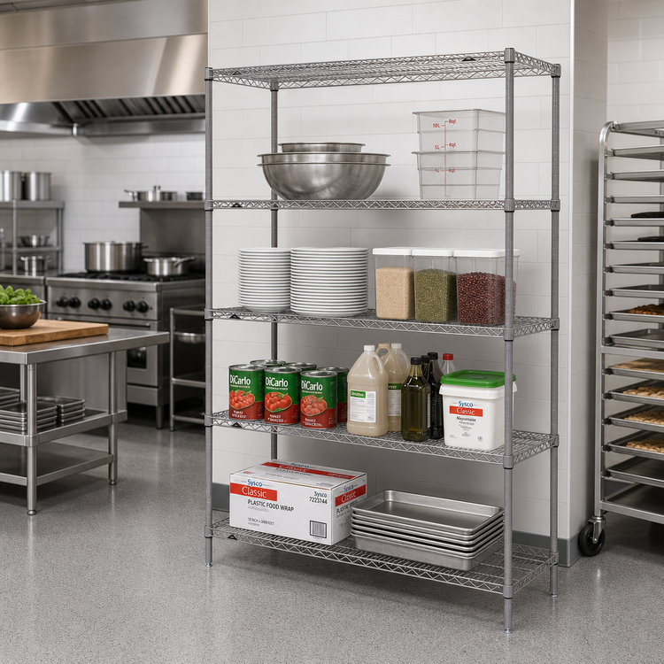 Product image #2 for Metro Super Erecta 54-Inch Wide x 21-Inch Deep x 74-Inch High Starter Wire Shelving Unit with 4 Shelves